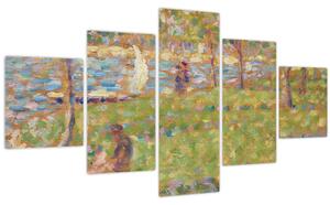 Obraz - Georges Seurat, Study for "La Grande Jatte", reprodukce (125x70 cm)
