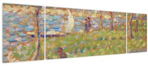 Obraz - Georges Seurat, Study for "La Grande Jatte", reprodukce (170x50 cm)
