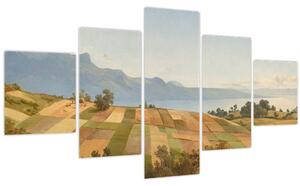 Obraz - Alexandre Calame, Swiss Landscape, reprodukce (125x70 cm)