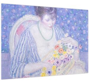 Obraz - Frederick Carl Frieseke, The Basket of Flowers, reprodukce (70x50 cm)