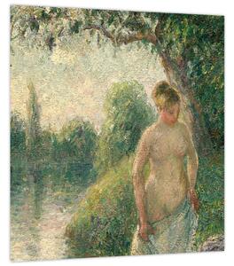 Obraz - Camille Pissarro, The Bather, reprodukce (30x30 cm)