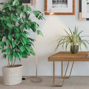 Briloner Stojací lampa Skriva, béžová, nastavitelná, kov, GU10, Krémová / jantar, Obývací pokoj / jídelna, kov, Moderní