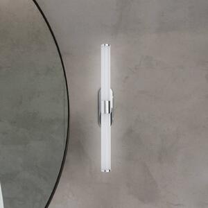 Briloner LED nástěnné světlo Runt, chrom, 4 000 K, IP44, délka 40 cm, Chrom / stříbro, Koupelna, Plast, Moderní