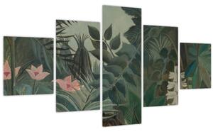 Obraz - Henri Rousseau, The Equatorial Jungle, reprodukce (125x70 cm)