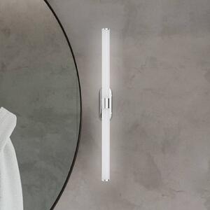 Briloner LED nástěnné světlo Runt, délka 60 cm, chrom, 4 000 K, IP44, Chrom / stříbro, Koupelna, Plast, Moderní
