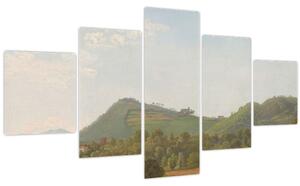 Obraz - Simon Denis, View Near Naples, reprodukce (125x70 cm)