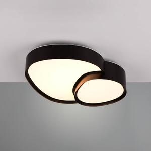 Stropní svítidlo LED Rise, černé, 43 x 36 cm, CCT, stmívatelné