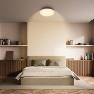 Briloner LED stropní svítidlo Nikan, antracitová, Ø 28,5 cm, 3 000 K, Černá, Chodba, kov