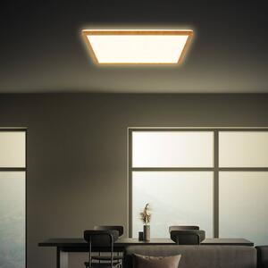 Briloner LED stropní svítidlo Tava Wood, 42 x cm, plast, 3 000 K, Světlé dřevo, Obývací pokoj / jídelna, Plast