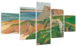 Obraz - Henri Moret, The Island of Raguenez, Brittany, reprodukce (125x70 cm)