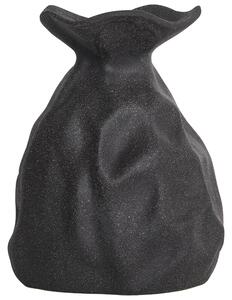 Váza na květiny COONTAIL Kamenina 31 cm Černá