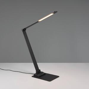 Stolní lampa Travis LED, černá, CCT, stmívatelná, dotyková, USB