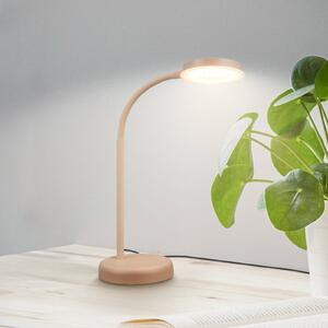 Briloner LED stolní lampa Megg, béžová, kov, stmívač, 3 000 K, stmívatelný, Krémová / jantar, Obývací pokoj / jídelna, kov, Moderní