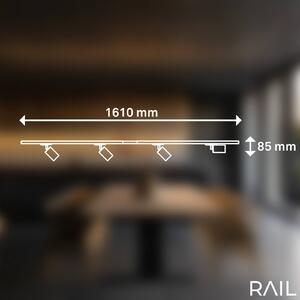 Briloner Startovací sada kolejnicového systému, černá, délka 150 cm, 4 x GU10, stmívatelný, Černá, Obývací pokoj / jídelna, kov, Moderní