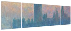 Obraz - Claude Monet, The Houses of Parliament, Sunset, reprodukce (170x50 cm)