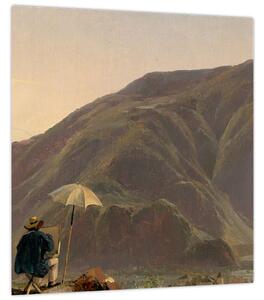 Obraz - Jules Coignet, View of Bozen with a Painter, reprodukce (30x30 cm)
