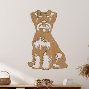 Dřevěný obraz Dandie Dinmont Terrier | Rozměry (cm): 27x40 | Zvolte barvu dekoru: Buk