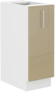 STL 30 cm výsuvná skříňka dolní s košíkem LARA Barevné provedení: Bílá / Šedý lesk