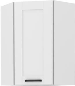 STL Rohová skříňka horní LUNA (výška 90 cm) Barevné provedení LUNA: Bílá / Bílá