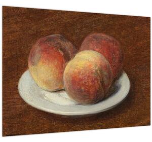 Obraz - Henri Fantin-Latour, Three Peaches on a Plate, reprodukce (70x50 cm)