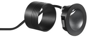 FAN INC-ONYX-R1C NERO Schodišťové světlo Onyx (kulaté, černá) LED 2 W, 420 lm, 3000 K, IP54, 7,4 x 4,8 cm - FANEUROPE