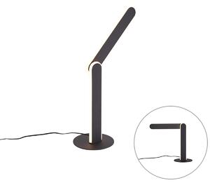 Designová stolní lampa černá vč. LED s 3-stupňovým stmíváním - Gate