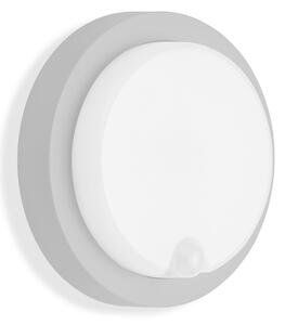 TF 315304TF TELEFUNKEN LED venkovní nástěnné svítidlo s čidlem, pr. 17 cm, 12 W, stříbrná - BRILONER