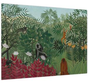 Obraz - Henri Rousseau, Tropical Forest with Monkeys, reprodukce (70x50 cm)