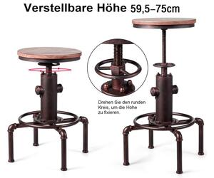 Industriální barová židle A01-0075