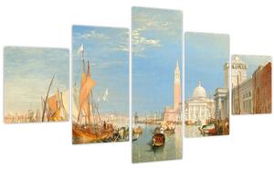 Obraz - Joseph Mallord William Turner, Venice the Dogana and San Giorgio Maggiore, reprodukce (125x70 cm)