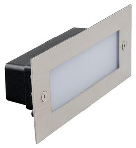 FAN LED-WALK-RT Pochozí venkovní svítidlo LED WALK nikl INOX 12 W 1500 lm 4000 K IP54 9x21x6,6 cm - FANEUROPE