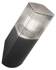FAN I-DARK-APV Nástěnné svítidlo Dark 45°, hliník/antracit, 1 x E27, difuzor PC Fumé, IP54 - FANEUROPE
