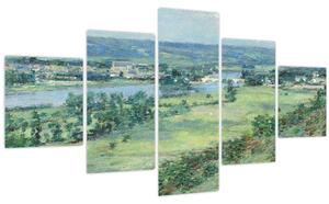 Obraz - Theodore Robinson, The Valley of the Seine, From the Hills of Giverny, reprodukce (125x70 cm)