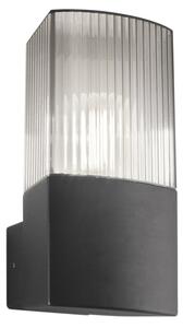 FAN I-DARK-AP1 Nástěnné svítidlo Dark, hliník/antracit, 1 x E27, difuzor PC Fumé, IP54 - FANEUROPE