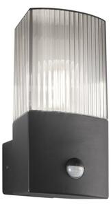 FAN I-DARK-AP1-S Nástěnné svítidlo Dark, hliník/antracit, 1 x E27, se senzorem, difuzor PC Fumé, IP54 - FANEUROPE