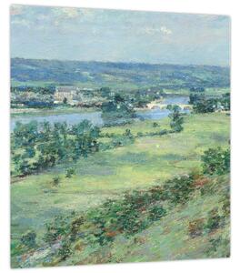 Obraz - Theodore Robinson, The Valley of the Seine, From the Hills of Giverny, reprodukce (30x30 cm)