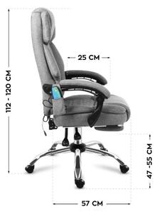 Masážní kancelářské křeslo Boss 6.0 šedé
