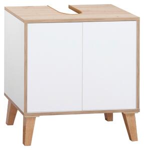SKŘÍŇKA POD UMYVADLO, bílá, dub artisan, bílá, dub artisan, 60/63/32,5 cm MID.YOU - Koupelnové série, Online Only