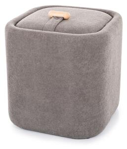 Šedý taburet NAP s úložným prostorem 37x37 cm