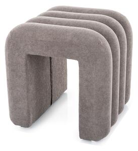 Šedý designový taburet TICA