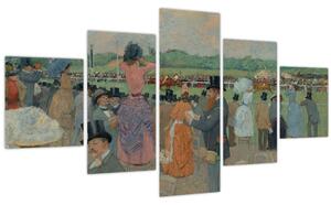 Obraz - Jean-Louis Forain, The Races at Longchamp, reprodukce (125x70 cm)