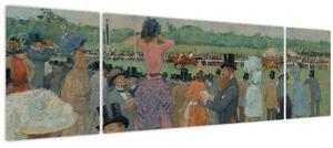 Obraz - Jean-Louis Forain, The Races at Longchamp, reprodukce (170x50 cm)
