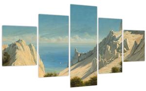 Obraz - Georg Emil Libert, View of Sommerspiret, the Cliffs of Møn, reprodukce (125x70 cm)