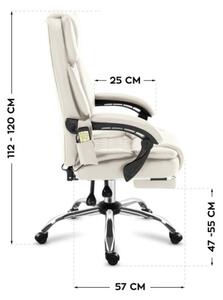 Masážní kancelářské křeslo Boss 6.0 béžové