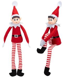 Skřítek Elf červený 40cm, vánoční dekorace