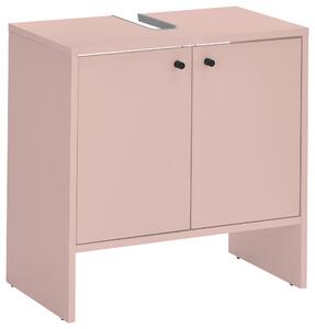 SKŘÍŇKA POD UMYVADLO, růžová, růžová, 60/60/35 cm MID.YOU - Koupelnové série, Online Only