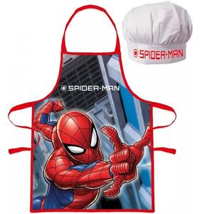 Dětská / chlapecká zástěra s kuchařskou čepicí Spiderman - MARVEL - pro děti 3 - 8 let