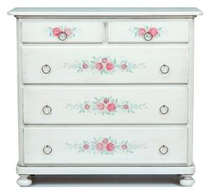 Malovaný prádelník s pěti zásuvkami