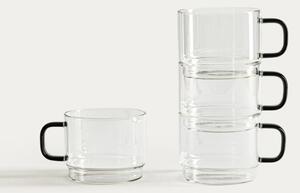Sada hrnků VOLA s šedou rukojetí 793363 350 ml (4 ks)