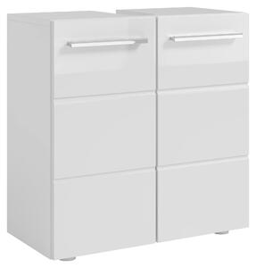 SKŘÍŇKA POD UMYVADLO, vysoce lesklá bílá, bílá, 60/62/31 cm MID.YOU - Koupelnové série, Online Only